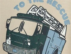 Name It sweatshirt beige med brandbil